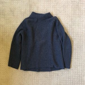 Vince Ribbed Boiled Cashmere Funnel Neck Sweater
